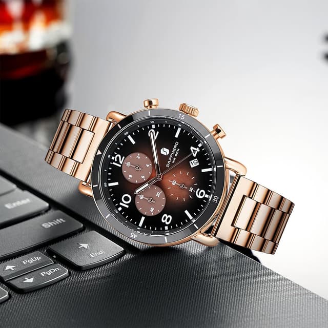 Detalle de SAPPHERO Chronograph 50M Wasserdicht