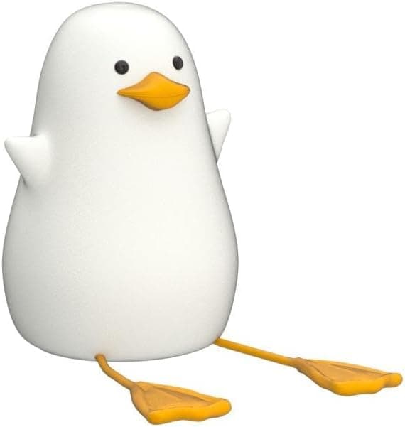 Detalle de Lightzz Nachtlicht für Kinder – süße Enten-Nachttischlampe aus Silikon, touch & dimmbar, wiederaufladbar