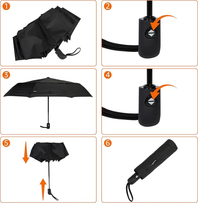 Thumbnail 3 de Amazon Basics Paraguas compacto automático 28×98 cm ☂