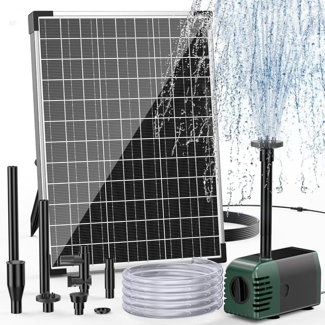 Detalle 2 de Biling 35W Solar Water Fountain Pump (1600 L/H) with 4 Nozzles and 5m Cable