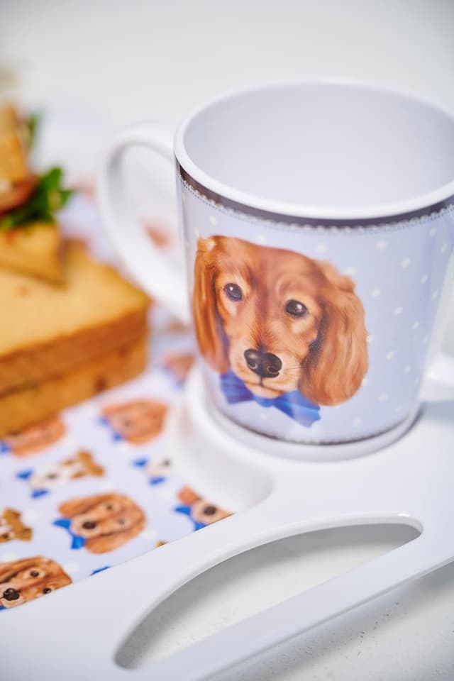 Detalle 2 de Dog lightweight melamine snack tray 33.8cm