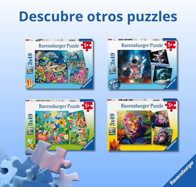 Thumbnail 4 de Ravensburger Panda Tigre Leone 3x49 Puzzles