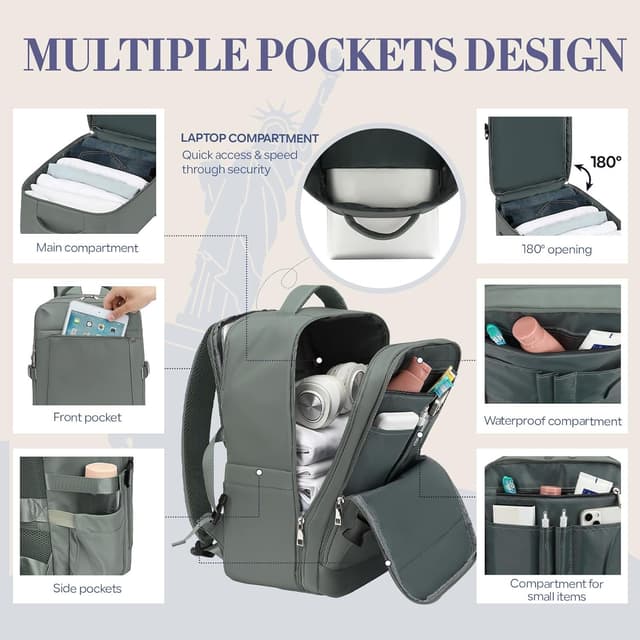 Thumbnail 2 de Yankony Ryanair Cabin Bag 40x30x20 for easyJet cabin