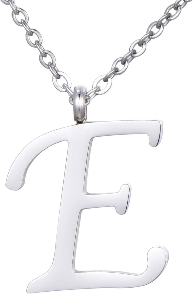 Detalle de Collana da donna Morella in acciaio inox argento con ciondolo lettera