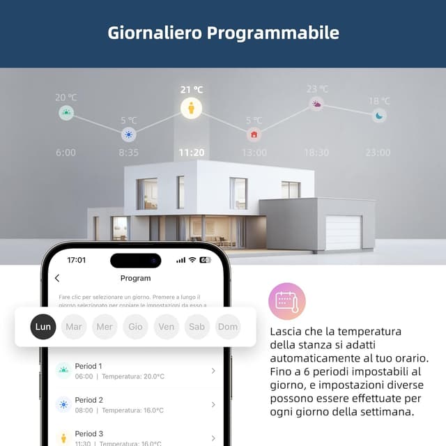 Thumbnail 6 de BEOK TOL47WIFI termostato Wi‑Fi programmabile 3A 🌡