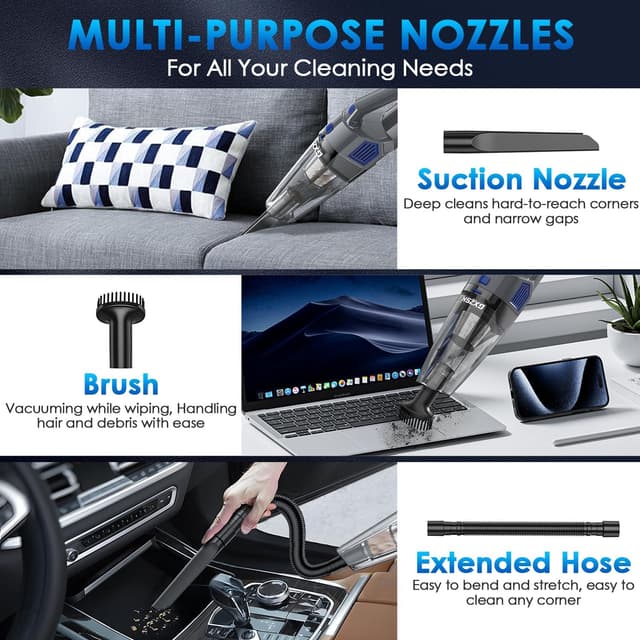 Detalle de Gxzsk Cordless Handheld Vacuum 15000PA ⚙