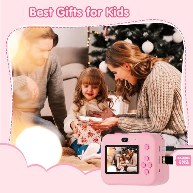 Thumbnail 4 de Kids Instant Print Selfie Camera 1080P, 32GB
