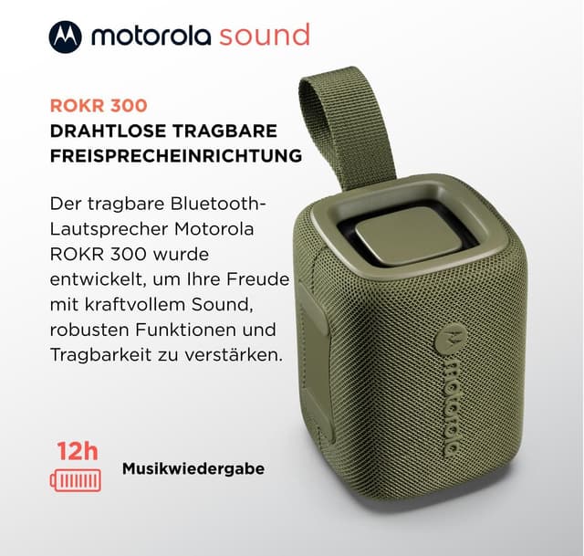 Detalle 2 de Motorola ROKR 300 Bluetooth‑Lautsprecher 7 W ⬤