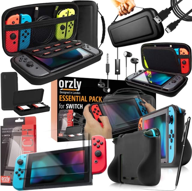 Detalle de Orzly Switch Accessories Bundle — Essentials Pack for Nintendo Switch
