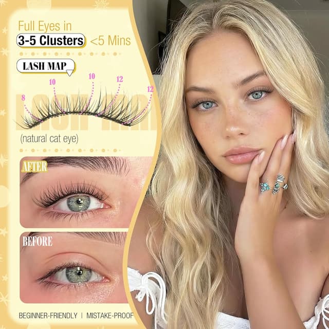 Detalle 2 de Short Lash Cluster Extensions 8-12mm