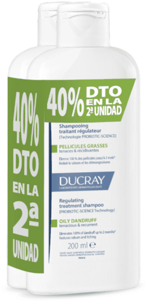 Detalle de Ducray Squanorm Champú Anti-Caspa Grasa 2x200 ml