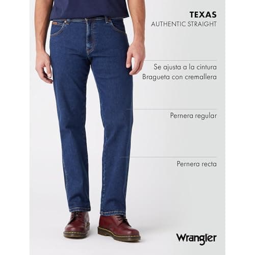 Detalle 2 de Wrangler Texas Pantalones Hombre, Darkstone Blue 🌟 30W/30L