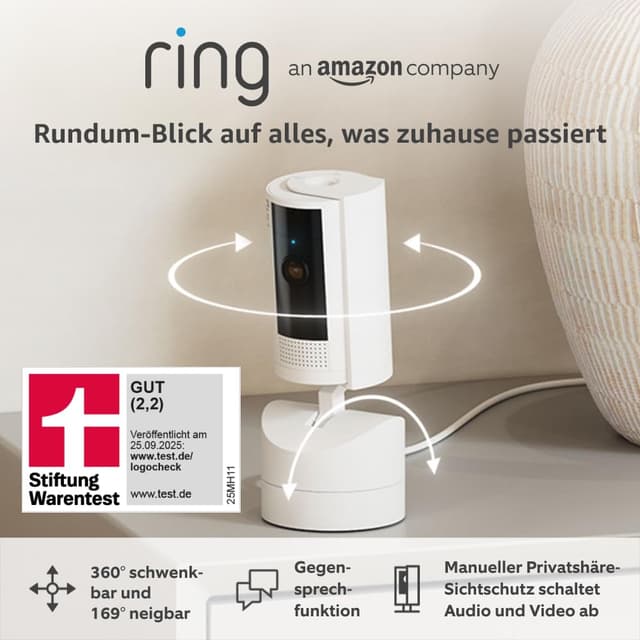 Detalle de Ring Pan-Tilt Innenkamera 360°