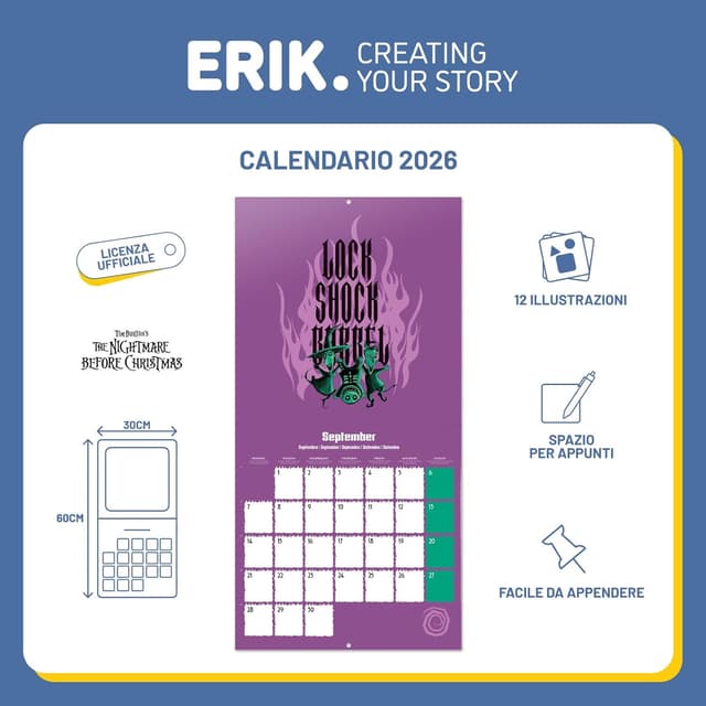 Thumbnail 2 de Grupo Erik Calendario da muro 2026 30x30 cm 📅