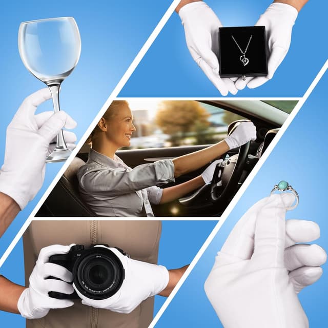 Detalle 1 de Donfri Baumwollhandschuhe 2 Paar für Neurodermitis