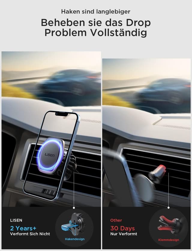 Thumbnail 4 de LISEN Handyhalterung Auto 6 Magneten