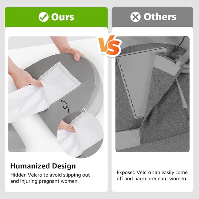 Thumbnail 4 de BRO Pregnancy Pillow Memory Foam 1 Wedge for Maternity