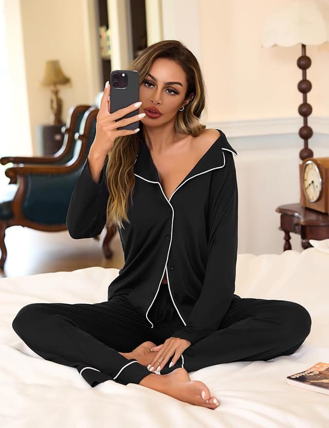 Thumbnail 4 de Bresdk Pigiama Donna Invernale Aperto Davanti Cotone