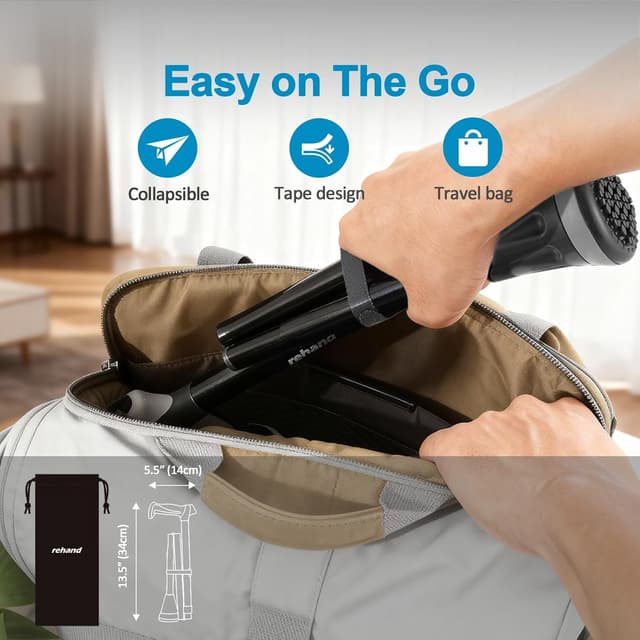 Thumbnail 5 de Rehand Bastón Plegable Todo Terreno 🌍, Ajustable y Resistente