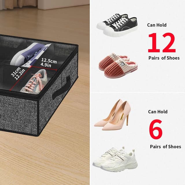 Thumbnail 6 de Onlyeasy MXAUBSB2P Underbed Shoe Organizer 2-Pack