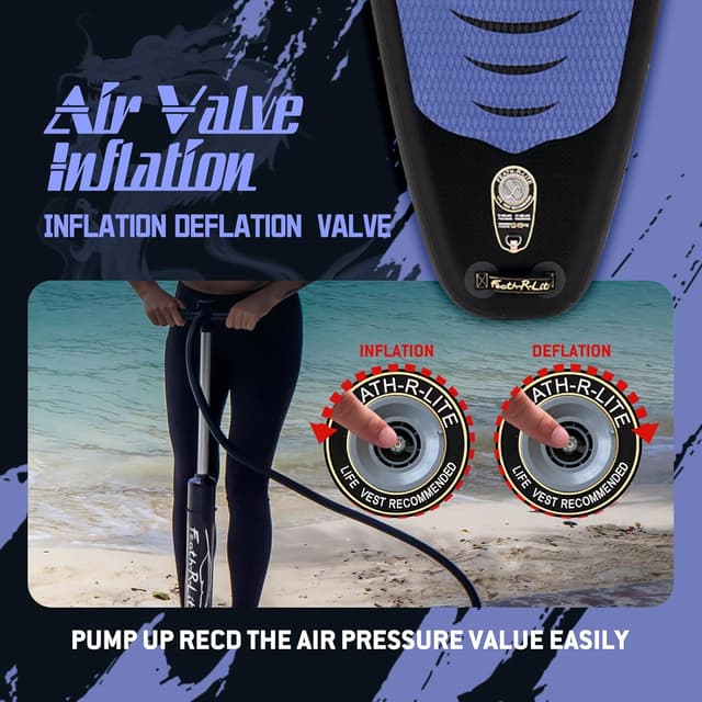 Detalle 2 de FEATH-R-LITE Inflatable Ultra-Light Stand Up Paddle Board (10'×30'' / 10'6''×33'') with SUP Accessories