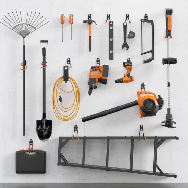 Thumbnail 6 de BONTEC Set 18 ganci da parete per garage 502 kg