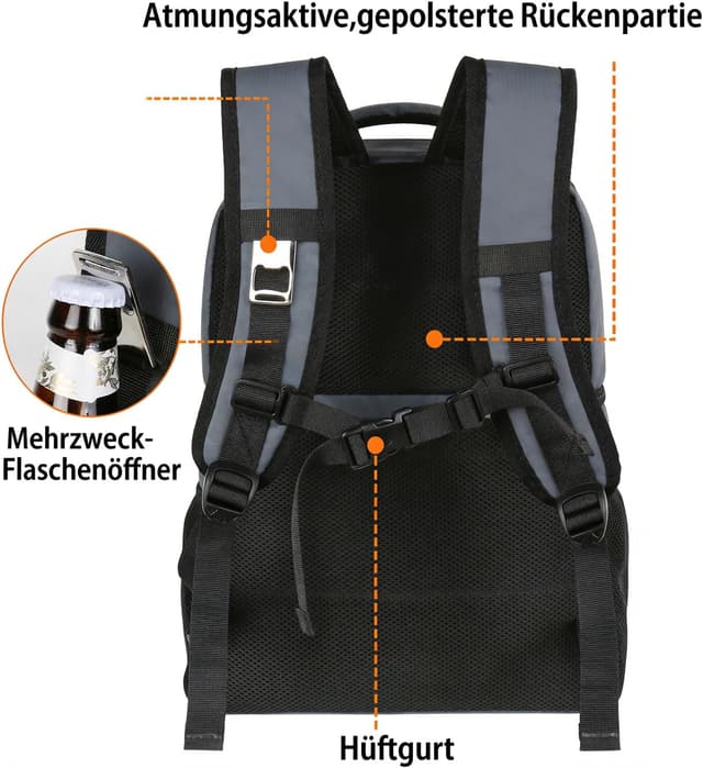 Detalle 1 de Kühlrucksack MATEIN Kühlrucksack 34L, 40 Dosen