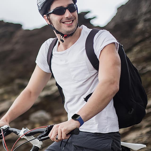 Detalle 2 de Mastten 4 Pack Braided Solo Loop Apple Watch Strap (Stretchy Elastic Nylon) for 38/40/41/42mm