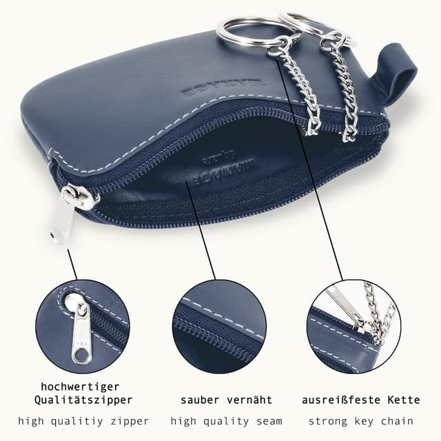 Detalle 2 de Schlüsseletui mit 2 Reißverschlussfächern