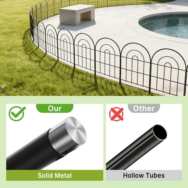 Thumbnail 3 de Thealyn Metal Garden Fence 60cm H 3.3m