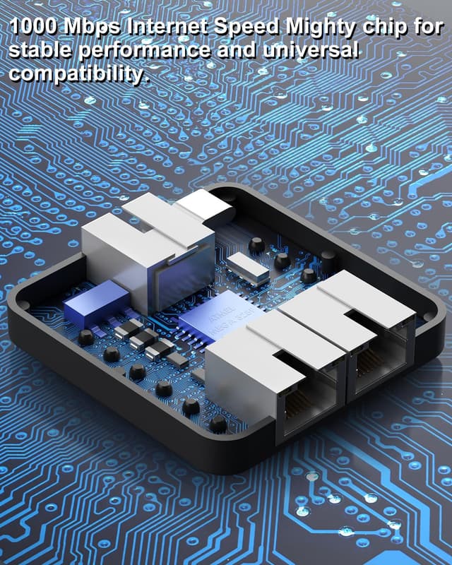 Thumbnail 4 de uhddadi Ethernet Splitter 1 to 2 Out 1000Mbps