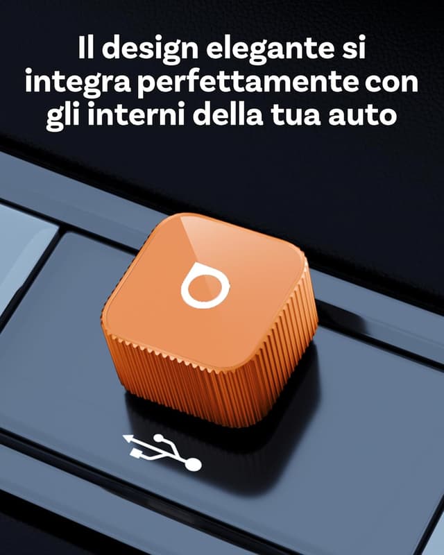 Detalle 1 de Ottocast Mini Slim 2026 Version: adattatore wireless CarPlay e Android Auto su USB‑C
