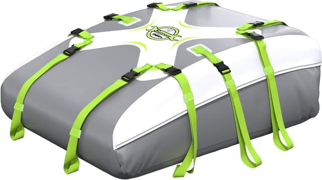 Sailnovo Rooftop Cargo Carrier Roof Bag (21 Cubic Feet) with anti-slip mat, security lock and 6 door hooks