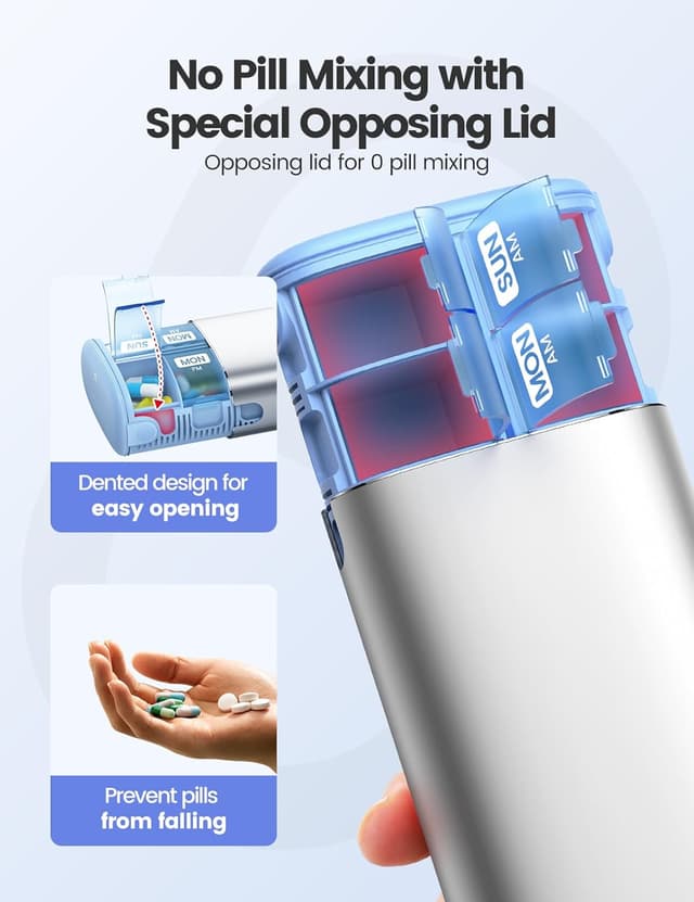 Thumbnail 4 de VAYDEER Large Pill Organiser 14 Compartments