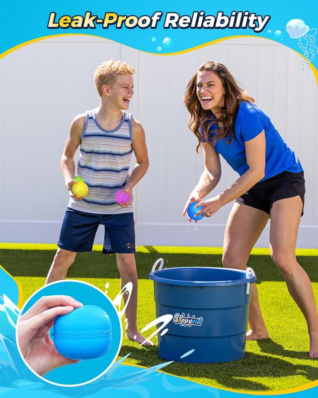 Detalle 2 de Reusable Water Balloons 12PCS - 1000+ Uses