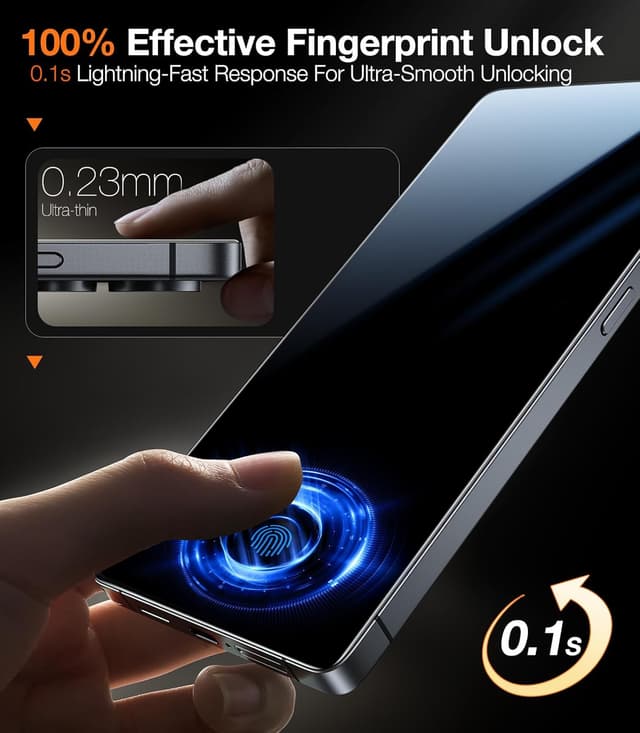 Detalle 2 de TORRAS for Samsung S25 Ultra Tempered Glass Screen Protector (2 Pack) with fingerprint-friendly tech