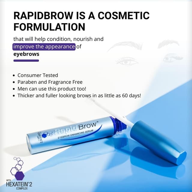 Detalle 2 de rapidBrow Eyebrow Enhancing Serum (3 mL) with HEXATEIN 2 Complex