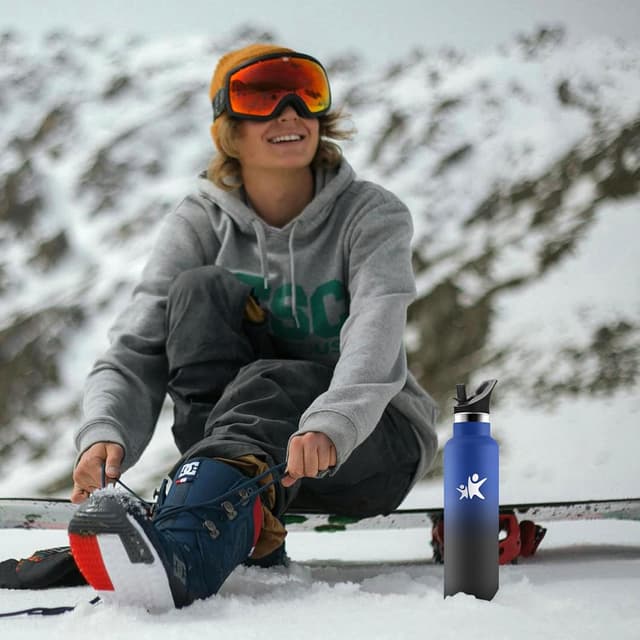 Thumbnail 6 de Mulbijeo Gourde Isotherme 750 ml en inox 18/8 avec paille et 2 couvercles