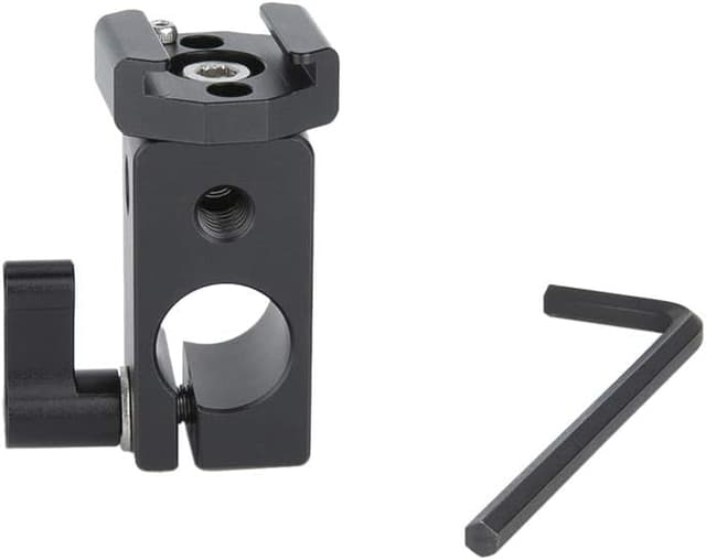 Detalle de NICEYRIG 15mm Rod Clamp with Cold Shoe Mount Adapter for DSLR Monitors, Lights & Video Accessories