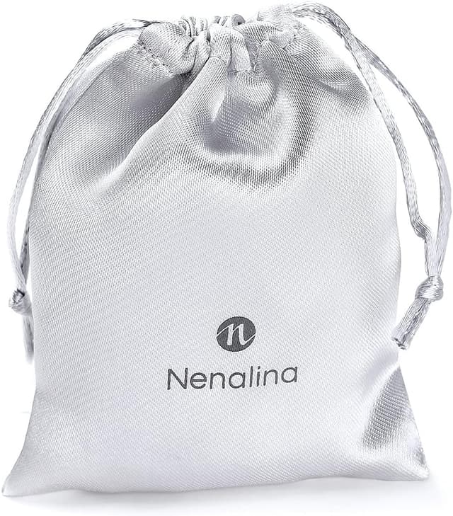 Detalle 1 de Nenalina Ohrringe aus 925 Sterling Silber mit Glasperlen (10 mm) in Hellgrau