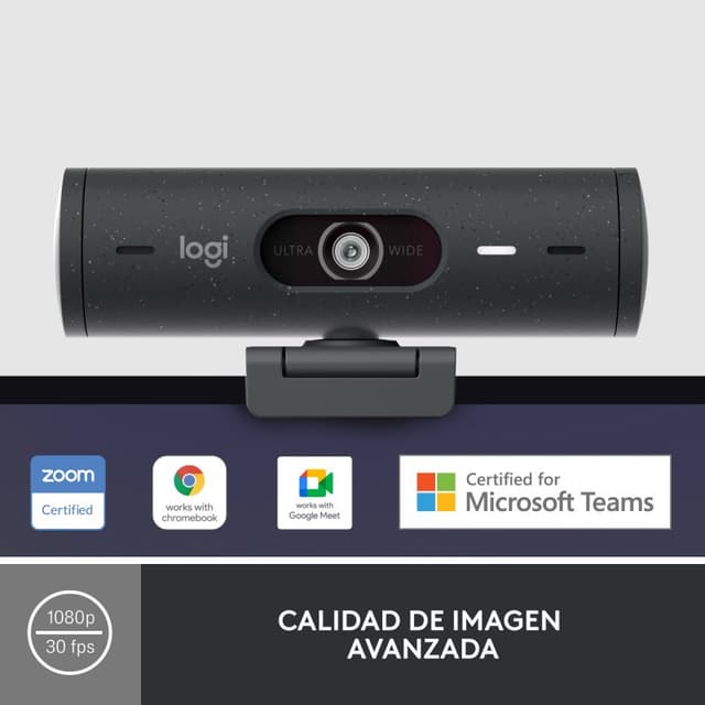Detalle 2 de Logitech Brio 500 Webcam FullHD grafito