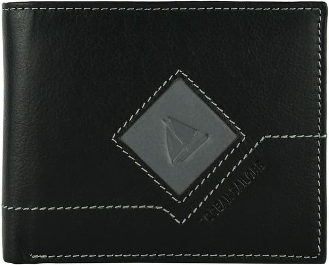 Detalle de Ocean Sailors portafoglio da uomo in vera pelle con portamonete e scatola regalo