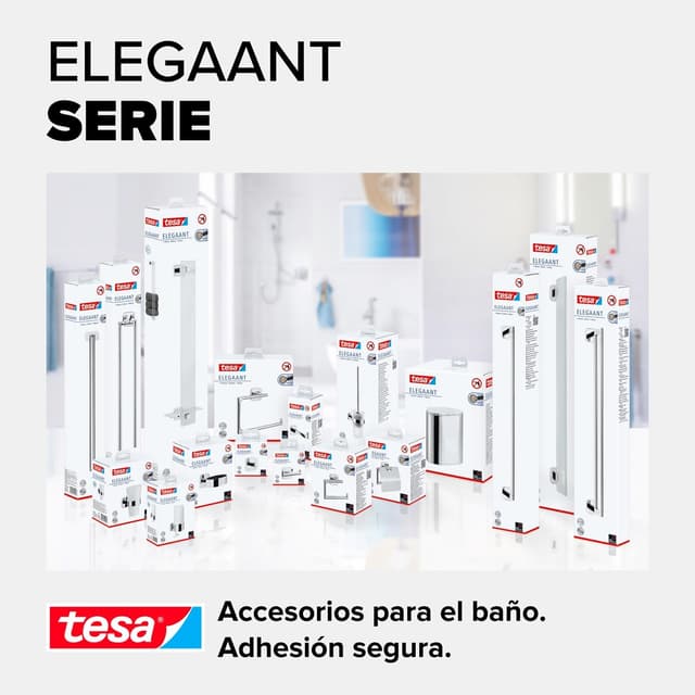 Thumbnail 6 de tesa Toallero Elegant 🧻 Montaje autoadhesivo en metal cromado