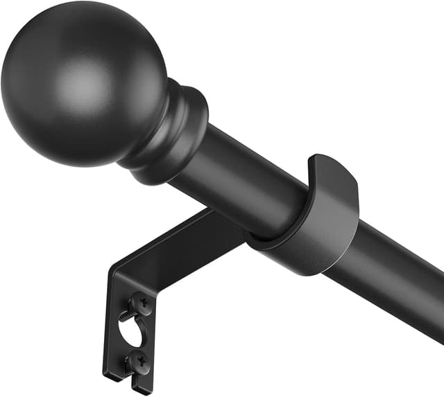 Imagen de SMODBRODRE 5/8" Black Curtain Rods 28–48 in 🪟 en OfertitasTOP