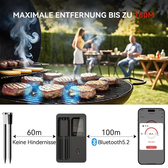 Thumbnail 6 de BFOUR Fleischthermometer mit 2 Sonden