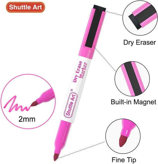 Thumbnail 2 de Shuttle Art Magnetic Dry Erase Markers 20-Color Set