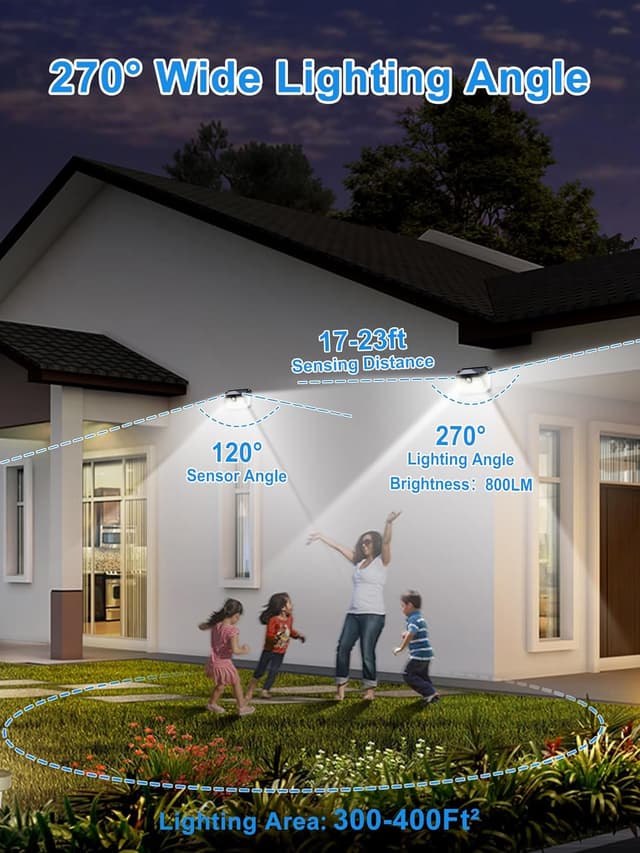 Thumbnail 4 de LANSOW 188 LED Solar Security Lights