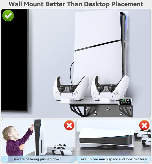 Thumbnail 3 de Tokluck Soporte PS5 pared con ventilación