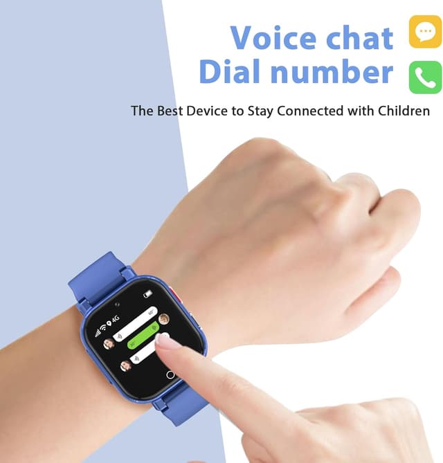 Detalle 2 de Ucani 4G Kids Smart Watch (A28-Blue-UKLOC) – GPS tracker with SOS, calls, voice & video chat