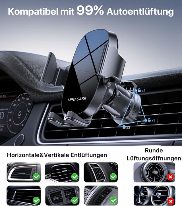 Thumbnail 4 de Miracase Handyhalterung Auto 4–7 Zoll 📱